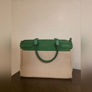Kate Spade Green and Cream Tote Bag